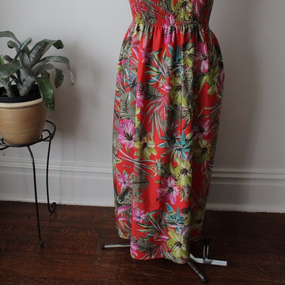 Tropical Halter Maxi Dress Petite XL - Picture 2 of 4